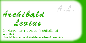 archibald levius business card